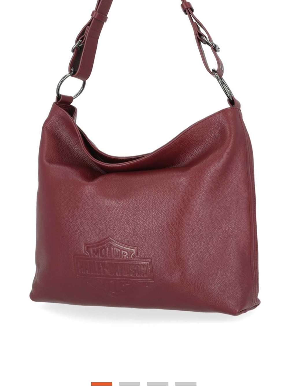 Harley-Davidson Women's Burgundy Leather Hobo Shoulder Bag